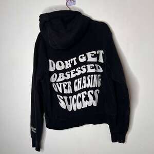 Don't Get Obsessed Indigo Hoodie – Black – Size S – FEEL YOUR SOUL